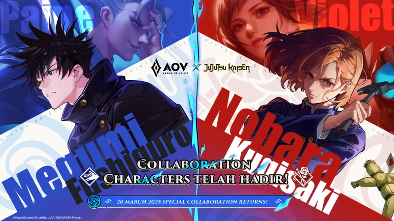 Arena of Valor × Jujutsu Kaisen Kembali Hadir! Kini dengan Skin Megumi Fushiguro dan Nobara Kugisaki!