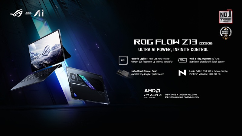 ROG Flow Z13 (2025): Tablet Gaming Paling Powerful dengan Teknologi Terkini Resmi Hadir di Indonesia