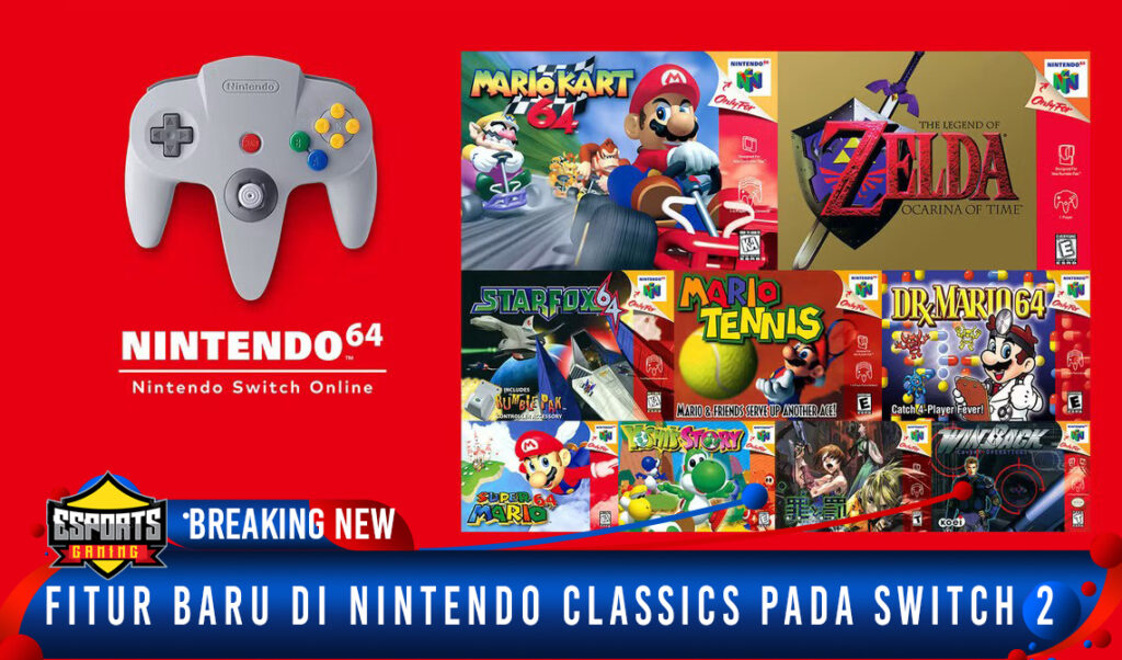 Nintendo 64 – Fitur Baru di Nintendo Classics pada Switch 2 Nintendo terus menunjukkan dedikasinya terhadap para penggemar game retro dengan membawa koleksi game klasik ke platform terbaru mereka. Dengan hadirnya Nintendo Switch 2, kabar baik datang bagi para penggemar game lawas. Semua koleksi retro yang sebelumnya tersedia di Nintendo Switch Online akan tetap bisa diakses pada konsol terbaru ini, bahkan dengan beberapa pembaruan dan fitur menarik yang akan meningkatkan pengalaman bermain. Perpustakaan Retro Nintendo Akan Tetap Ada di Switch 2 Para penggemar yang sudah terbiasa dengan koleksi game retro di Nintendo Switch Online tidak perlu khawatir. Semua game klasik yang ada dalam perpustakaan tersebut akan tetap bisa dimainkan pada Switch 2. Sebagai bagian dari inovasi mereka, Nintendo memperkenalkan perubahan penting dengan mengganti nama perpustakaan ini menjadi “Nintendo Classics.” Nama ini menggantikan nama sebelumnya, yaitu “Nintendo Switch Online,” dan memberikan kesan nostalgia yang lebih kental. Fitur Baru untuk Perpustakaan Retro Nintendo 64 Salah satu hal yang paling menarik adalah bahwa Nintendo memberikan pembaruan penting pada salah satu perpustakaan retro mereka, khususnya pada koleksi Nintendo 64. Pada Switch 2, pengguna akan mendapatkan sejumlah fitur baru yang akan memperkaya pengalaman bermain game klasik. Fitur ini termasuk filter CRT yang baru, yang akan memberikan nuansa retro yang lebih autentik, seperti saat memainkan game di televisi tabung pada era 90-an. Filter ini tentunya akan memberikan sentuhan nostalgia bagi para penggemar game retro. Pemetaan Ulang Tombol dan Fitur Rewind Selain filter CRT, Nintendo juga mengumumkan bahwa mereka akan menyediakan pemetaan ulang tombol untuk setiap game yang ada di koleksi Nintendo 64. Ini berarti pemain dapat menyesuaikan kontrol sesuai dengan preferensi mereka, memberikan kenyamanan lebih saat memainkan game-game klasik ini. Tak hanya itu, fitur lainnya yang tak kalah menarik adalah fitur "Rewind" yang akan memungkinkan pemain untuk memutar waktu mundur dalam permainan. Fitur ini sangat berguna jika pemain membuat kesalahan yang tidak diinginkan, seperti kehilangan nyawa atau gagal menyelesaikan tantangan. Dengan fitur ini, Anda dapat membatalkan kesalahan yang dilakukan sebelumnya tanpa harus memulai permainan dari awal. Keterbatasan dan Harapan untuk Fitur di Perpustakaan Retro Lainnya Meskipun fitur baru ini sudah diumumkan untuk aplikasi perpustakaan Nintendo 64 di Switch 2, belum ada informasi apakah fitur yang sama juga akan diterapkan pada perpustakaan retro lainnya yang ada di Switch 2. Namun, para penggemar berharap fitur-fitur menarik ini dapat diperkenalkan pada koleksi game retro lainnya seperti NES, SNES, dan Game Boy yang juga tersedia di platform tersebut. Nintendo terus berinovasi dengan memberikan pengalaman terbaik bagi para penggemar game klasik. Dengan tambahan fitur baru ini, Nintendo 64 di Switch 2 tidak hanya menawarkan nostalgia, tetapi juga kenyamanan modern yang menyempurnakan cara kita menikmati game retro.