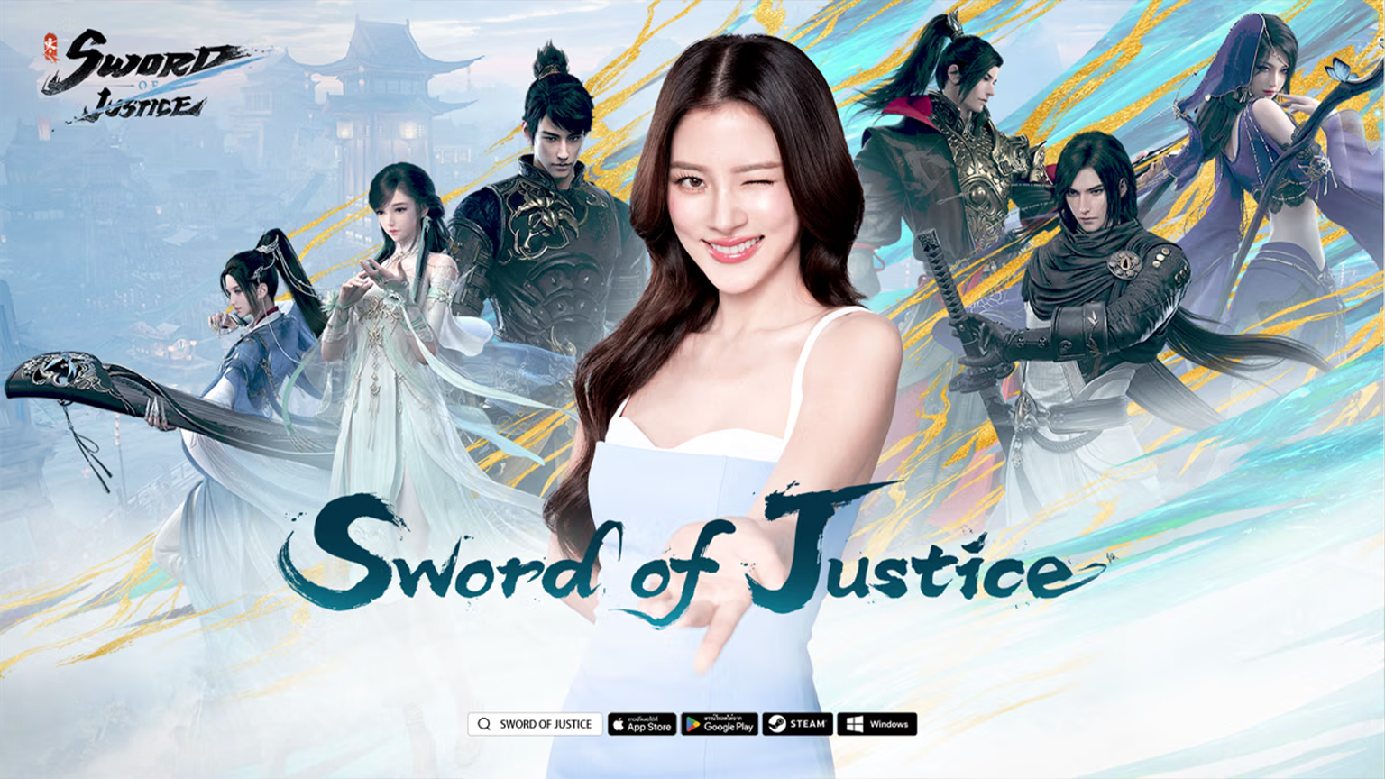 Aktris Baifern bintangi video series untuk Sword of Justice rilis di Asia Tenggara.