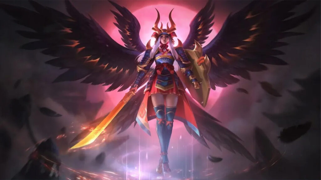 Revamp Freya Mobile Legends dengan armor dan sayap emas
