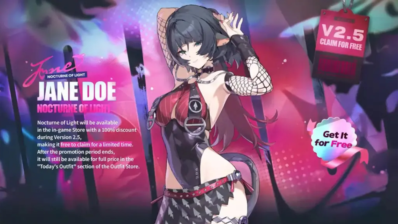 Skin Jane Doe Zenless Zone Zero Nocturne of Light