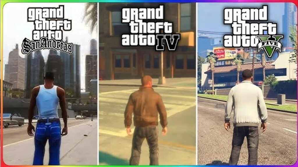 Perbandingan dunia realistis di GTA 4 dan dunia kartun di GTA 5